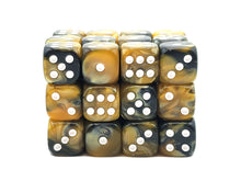 Old School Dice: 36ct 12mm d6 Dice Set - Vorpal - Black & Gold