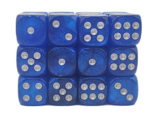 Old School Dice: 36ct 12mm d6 Dice Set - Galaxy - Blue Shimmer