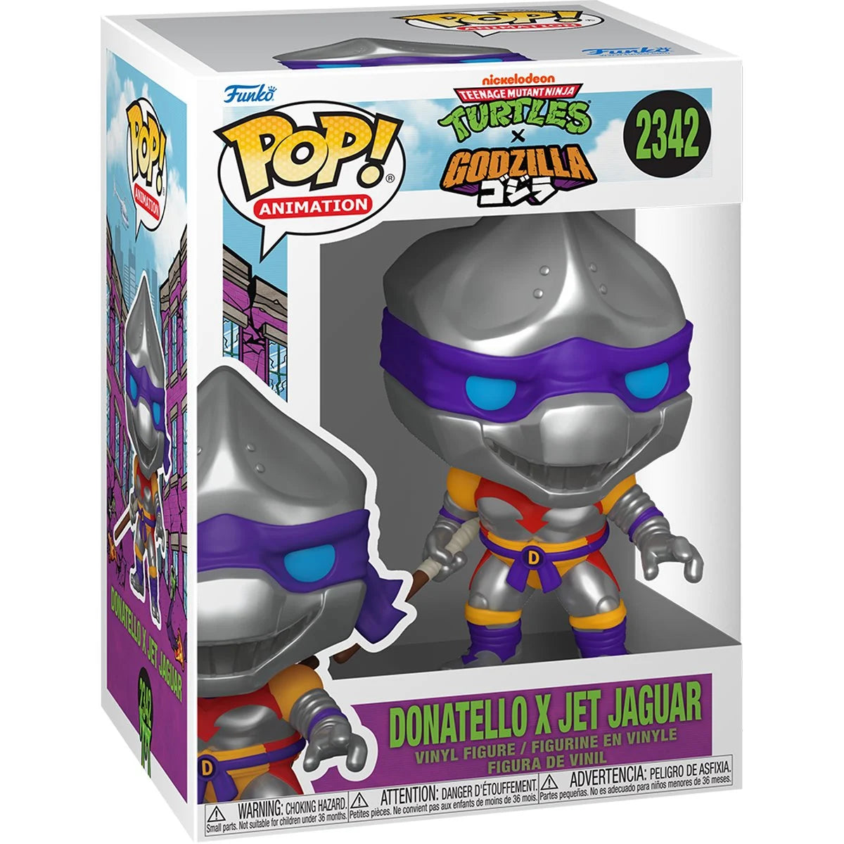 Funko Pop Animation 2342 TMNT x Godzilla Donatello x Jet Jaguar