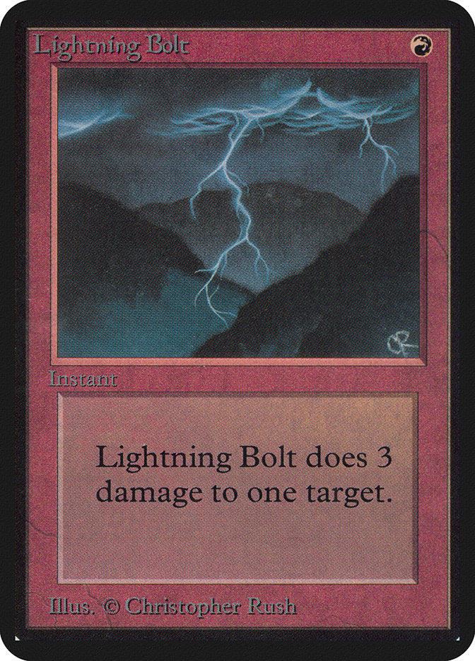 Magic: the Gathering MTG Lightning Bolt [Alpha Edition] Graded CGC 5.5 Excellent+
