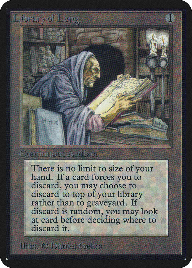 Magic: the Gathering MTG Library of Leng [Alpha Edition] Graded CGC 7 Near Mint