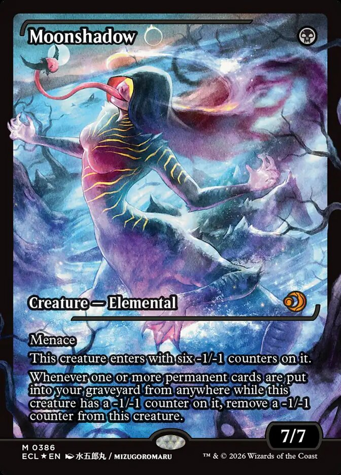 Magic MTG Moonshadow (Japanese Showcase Foil) [Lorwyn Eclipsed] Near Mint Single