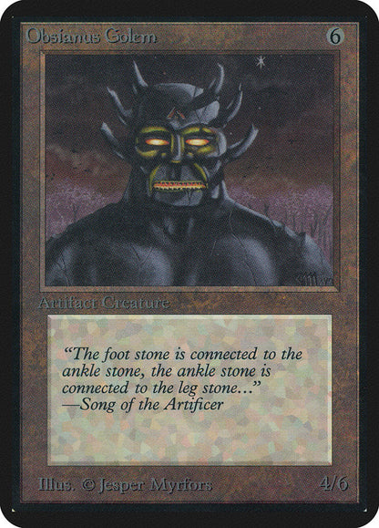 Magic: The Gathering MTG Obsianus Golem [Alpha Edition] Graded CGC 6.5 Ex/NM+