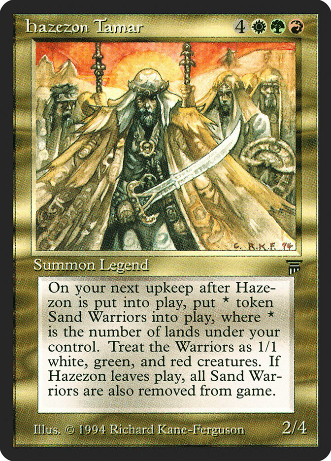 Magic: the Gathering MTG Hazezon Tamar Italian [Legends] Graded 8 NM/Mint