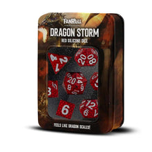 Fanroll Dragon Storm - Sharp Edge Silicone Rubber Dice Set: Red Dragon Scales