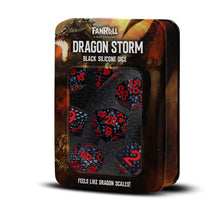 Fanroll Dragon Storm - Sharp Edge Silicone Rubber Dice Set: Black Dragon Scales
