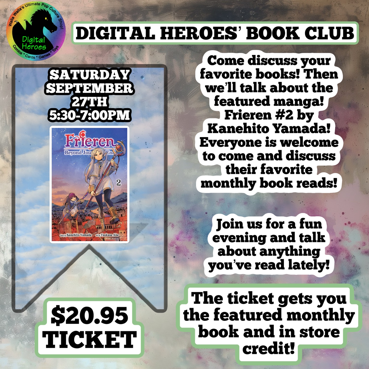 09/27/2025 5:30 PM Book Club Ticket!