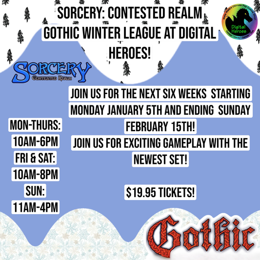 01/05/2026 - 02/15/2026 Sorcery: Contested Realm Gothic Winter League Ticket