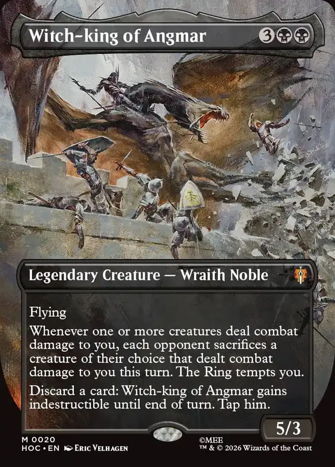 Magic MTG Witch-king of Angmar (Borderless) [The Hobbit: Eternal] Near Mint Foil Single