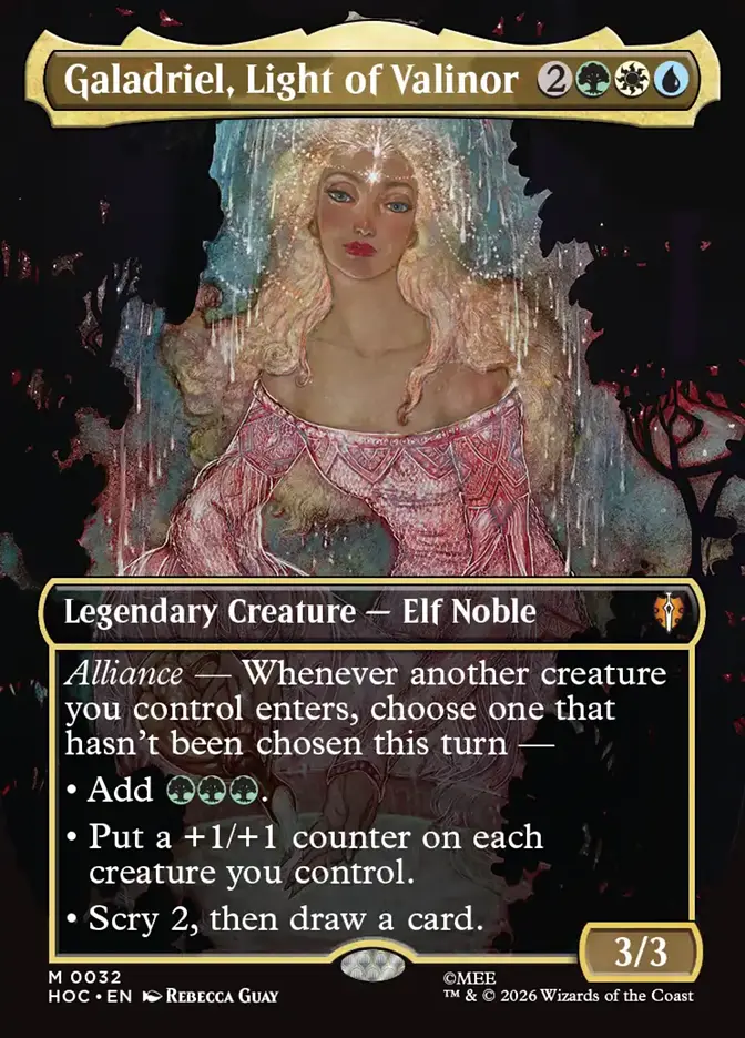 Galadriel, Light of Valinor (Borderless) [The Hobbit: Eternal] Near Mint Foil