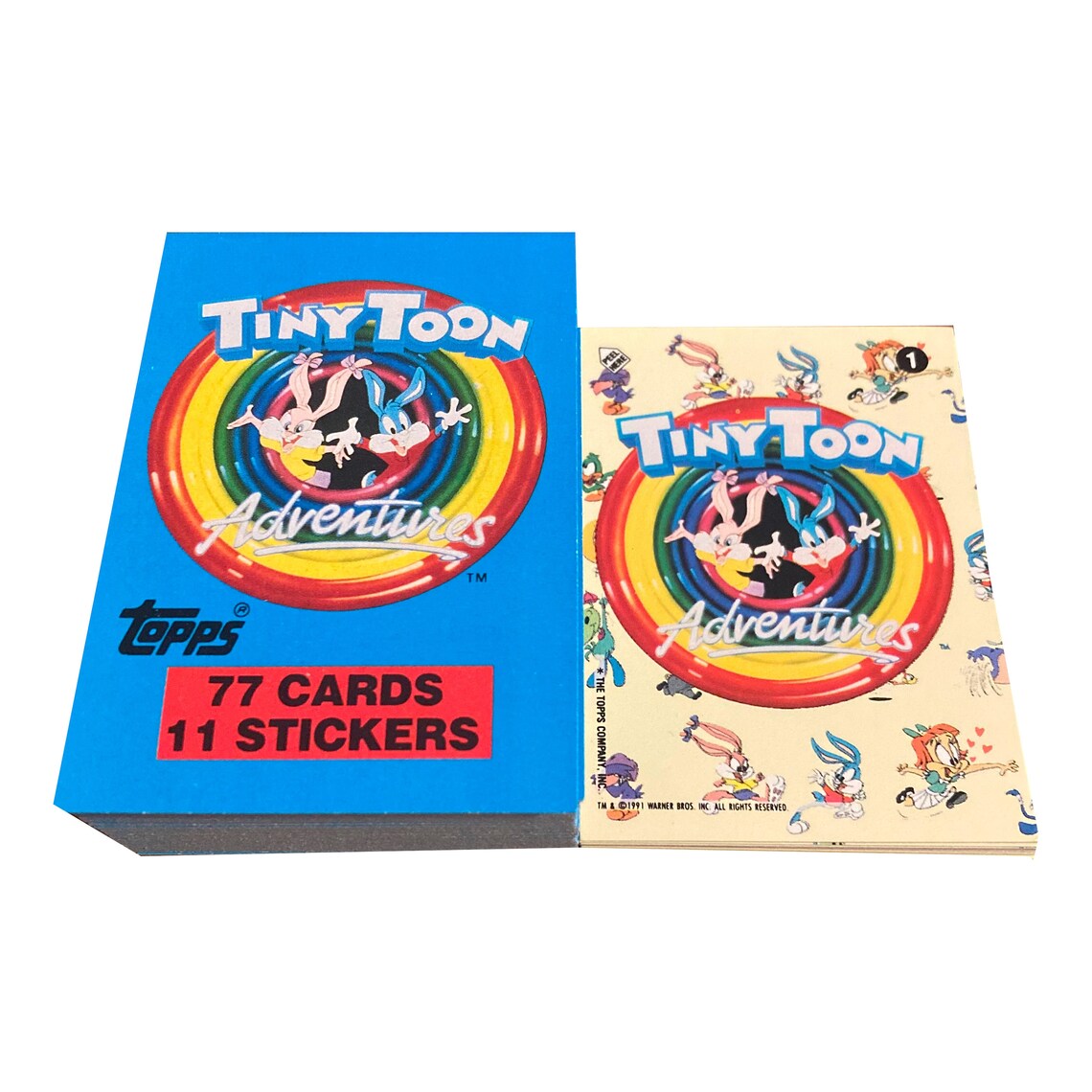 Topps Tiny Toon Adventures 88 Card Set (77 Base cards & 11 stickers)