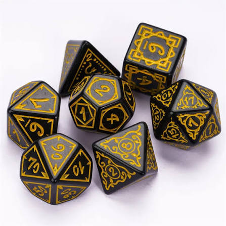 Foam Brain RPG Dice Set - Golden Cuirass