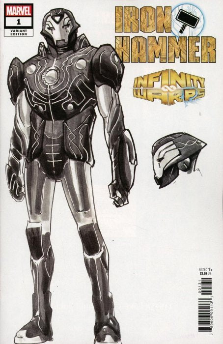 Infinity Warps: Iron Hammer #1 1:10 Humberto Ramos Black & White Design Variant