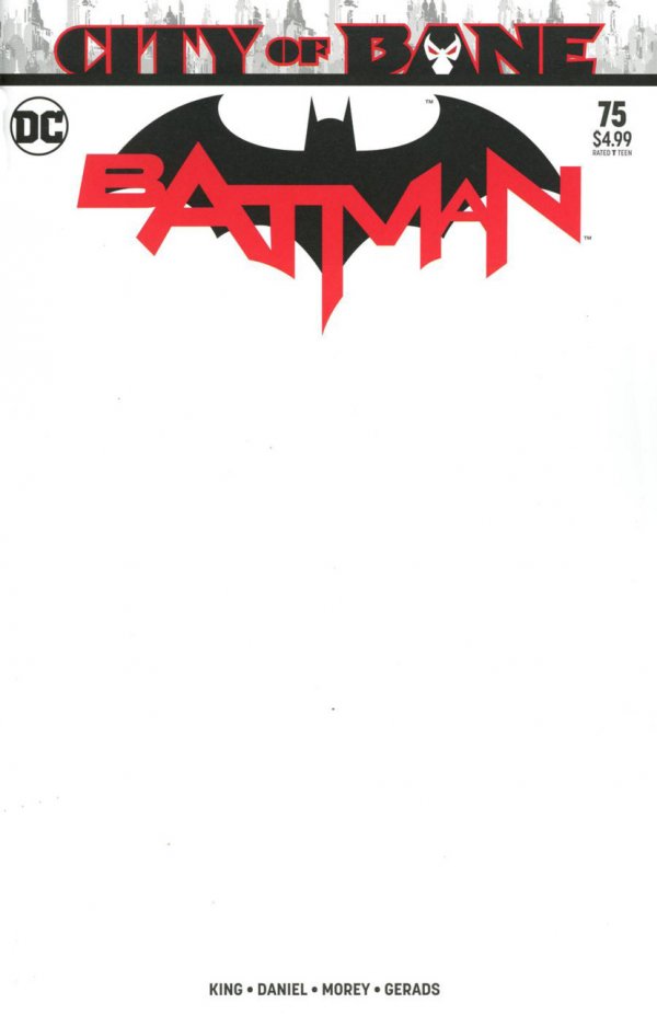 Batman #75 Blank Variant