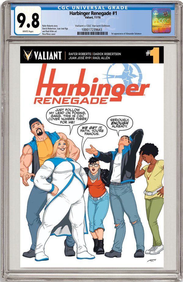 Harbinger: Renegade #1 Cover E Pere Pérez CGC Replica Variant