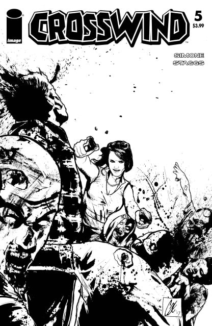 Crosswind #5 Cover D Cat Staggs Black & White Walking Dead Tribute Variant