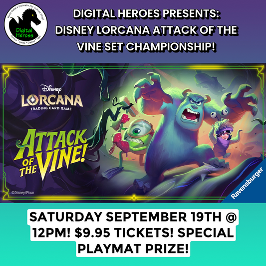 09/19/2026 12:00 PM Disney Lorcana Attack of the Vine Set Championship Ticket