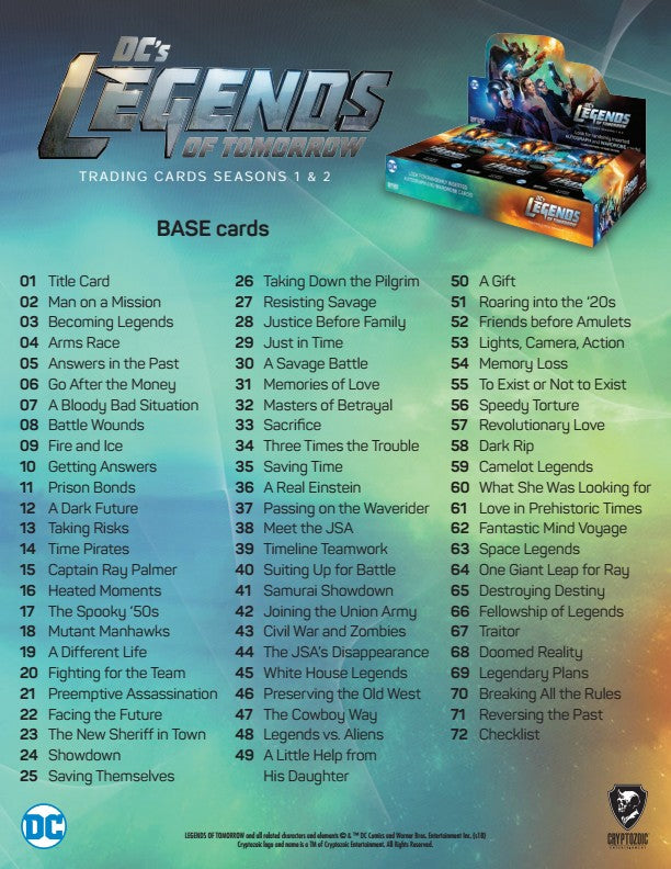 2018 Cryptozoic DC's Legends of Tomorrow Seasons 1 & 2 Hobby Box