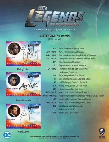2018 Cryptozoic DC's Legends of Tomorrow Seasons 1 & 2 Hobby Box