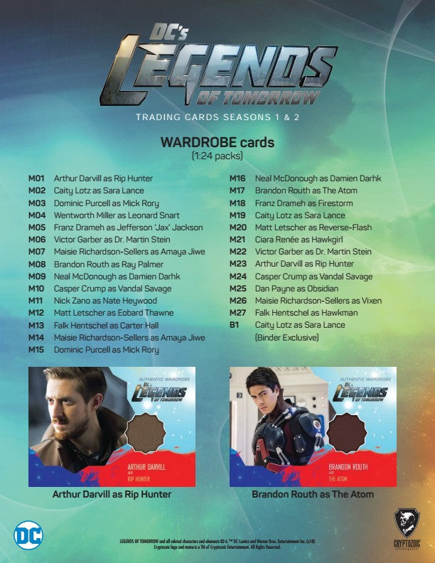 2018 Cryptozoic DC's Legends of Tomorrow Seasons 1 & 2 Hobby Box