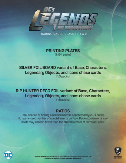 2018 Cryptozoic DC's Legends of Tomorrow Seasons 1 & 2 Hobby Box