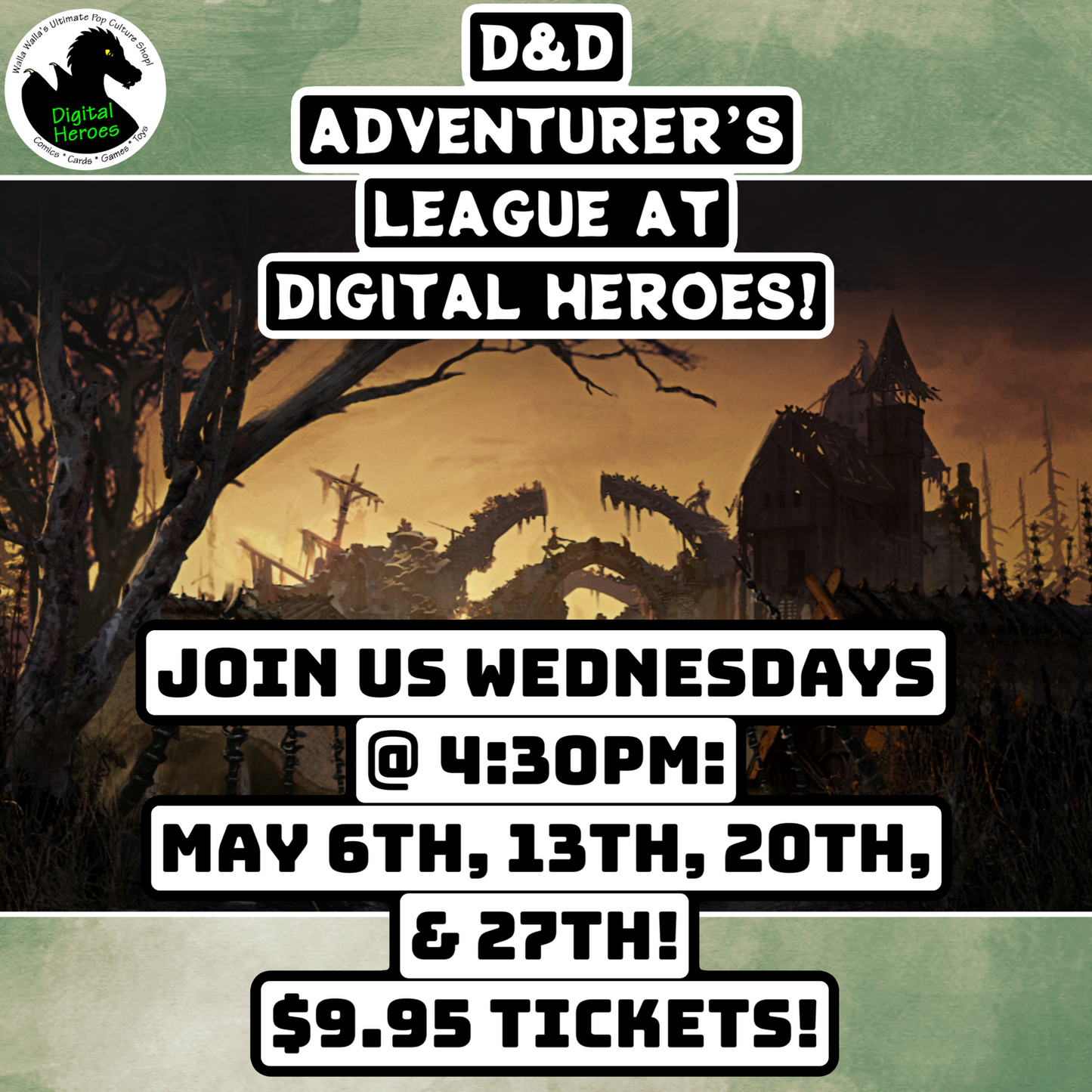 05/27/2026 4:30 PM D&D Adventurer's League: Steinhardt's Guide to the Eldritch Hunt Ticket