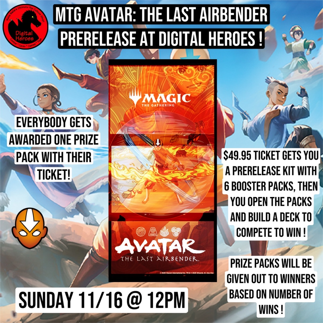 11/16/2025 12:00PM MTG Avatar: the Last Airbender Prerelease Ticket