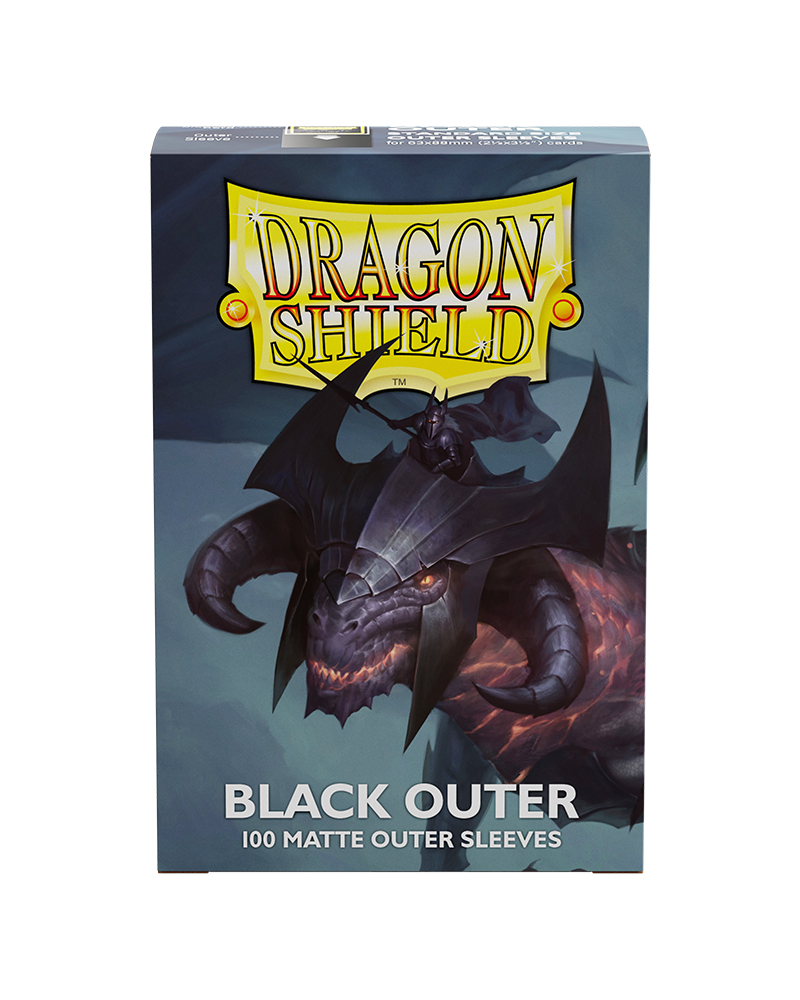 Dragon Shield Black Outer Sleeves - Matte