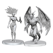 Pathfinder Battles Deep Cuts Miniatures - Unpainted: Gargoyle & Shae