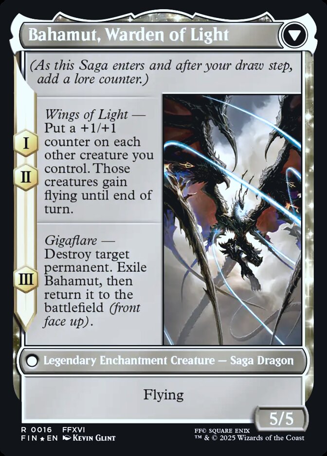Magic MTG Dion, Bahamut's Dominant // Bahamut, Warden of Light [Final Fantasy Promo] Near Mint
