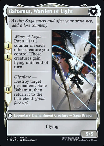 Magic MTG Dion, Bahamut's Dominant // Bahamut, Warden of Light [Final Fantasy Promo] Near Mint