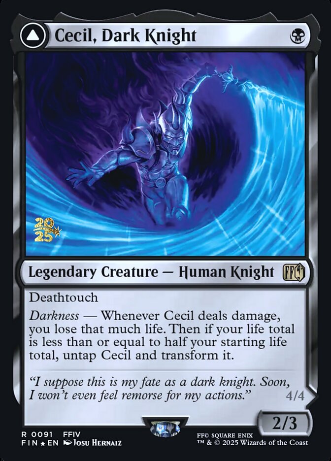 Magic MTG Cecil, Dark Knight // Cecil, Redeemed Paladin [Final Fantasy Promos] Near Mint