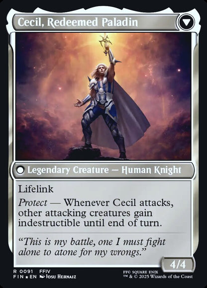 Magic MTG Cecil, Dark Knight // Cecil, Redeemed Paladin [Final Fantasy Promos] Near Mint