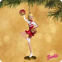 Hallmark Ornament 2002 Cheer for Fun Barbie with Collector Card