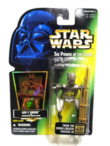 Star Wars POTF ASP-7 Droid Action Figure Green Card