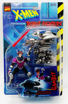 1997 Toy Biz X-Men Robot Fighters Action Figures: Gambit w/ Attack Robot Drone