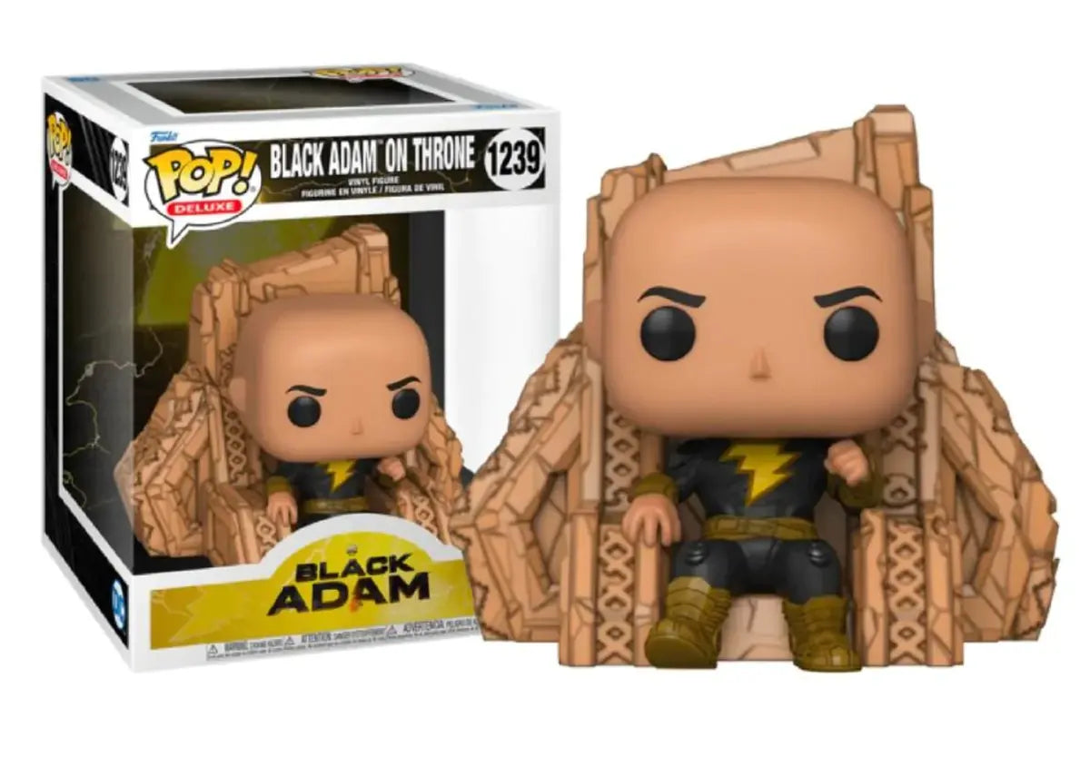 Pop Deluxe Black Adam Black Adam On Throne Vinyl Figure