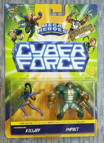 1995 Mattel Mega Heroes Cyber Force Killjow Impact Action Figure