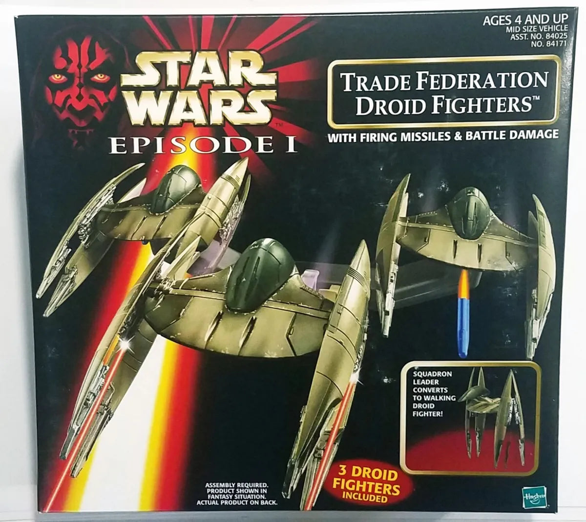 1998 Hasbro Star Wars Episode 1 Trade Federation Droid Fighters