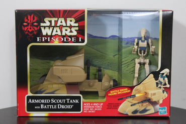 Star Wars Episode 1 Armored Scout Tank with Battle Droid