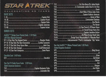 Star Trek 40th Anniversary CC1 Checklist Card