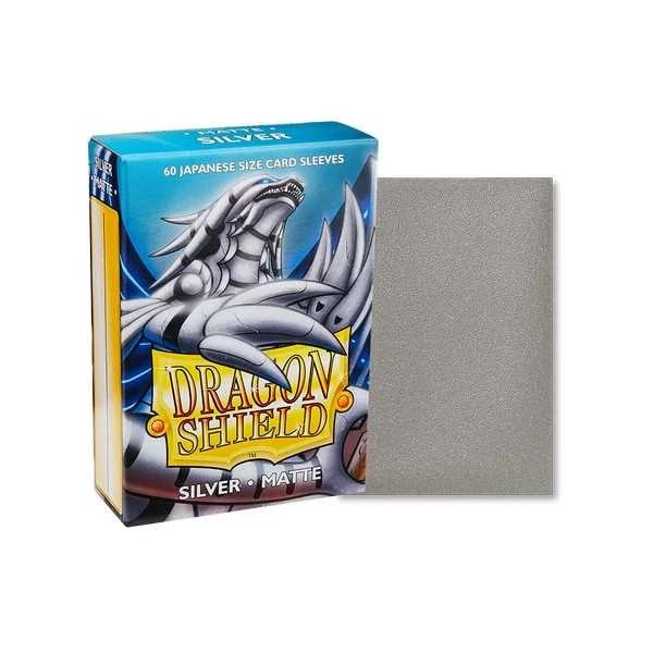 Dragon Shield Japanese Sized Matte Sleeves - Silver 60ct