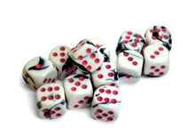 Chessex 16mm d6 Gemini Dice Set - Black-White/Pink