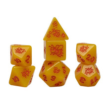 Sirius Dice Polyhedral 7-Die Set: Animal Dice - Golden Buzz