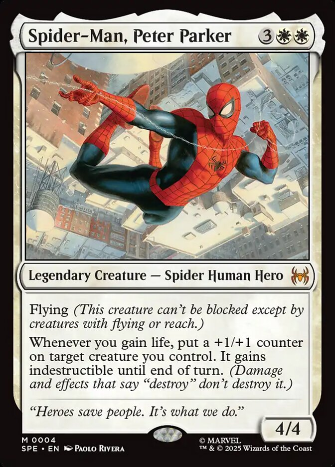 Magic MTG Spider-Man, Peter Parker [Marvel's Spider-Man] Near Mint Single