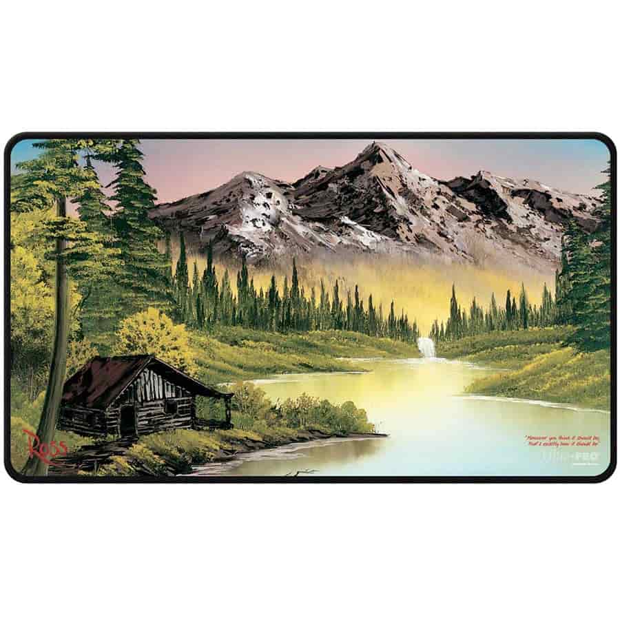 Ultra PRO: Black Stitched Playmat - Bob Ross (Mountain Retreat)