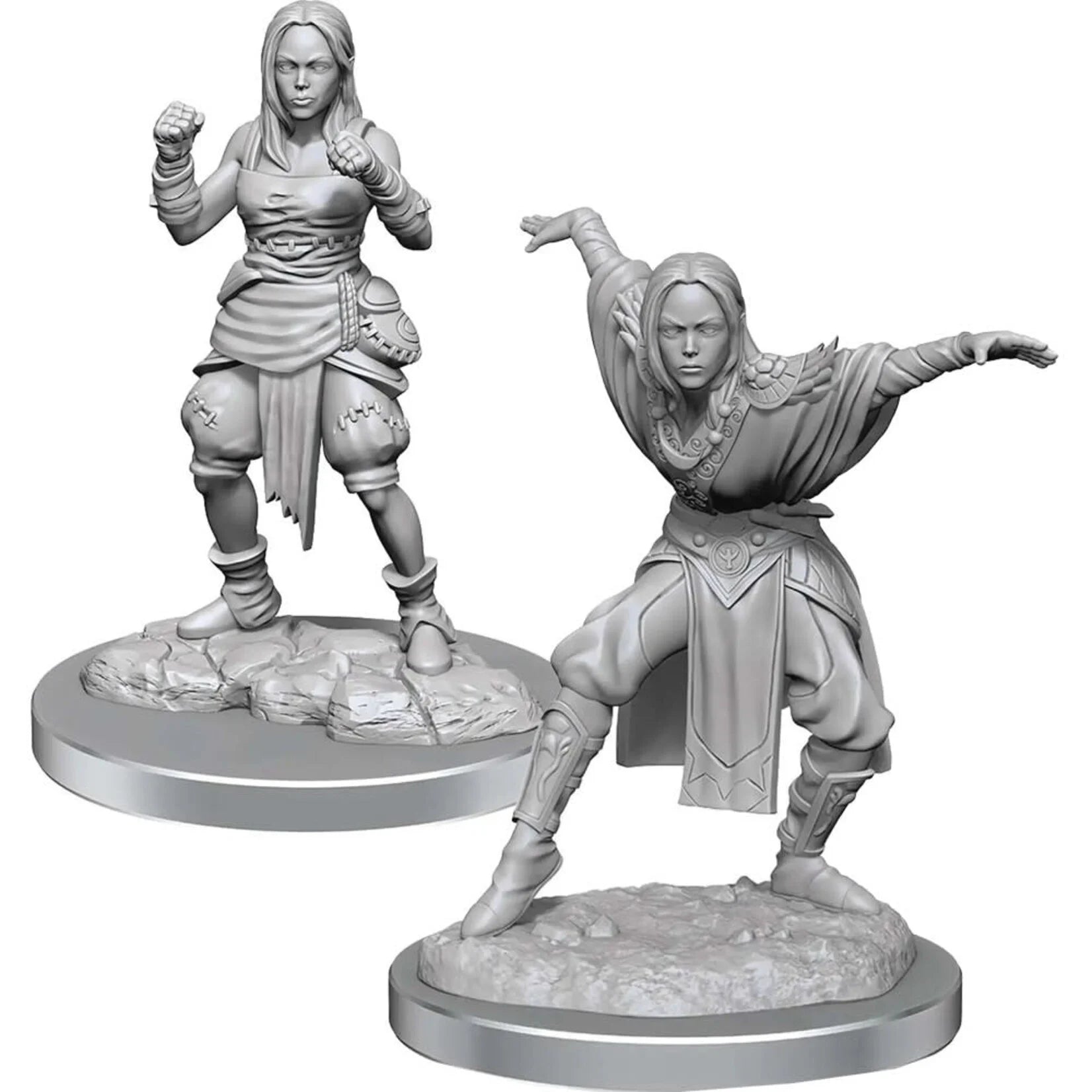 Pathfinder Battles Miniatures - Unpainted: Half-Elf Monk