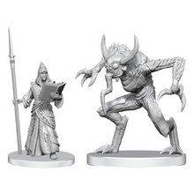Pathfinder Battles Deep Cuts Miniatures - Unpainted: Vloriak (Despoiler Demon) & Demonologist