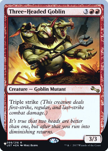 Three-Headed Goblin (Unfinity Foil Edition) [The List]