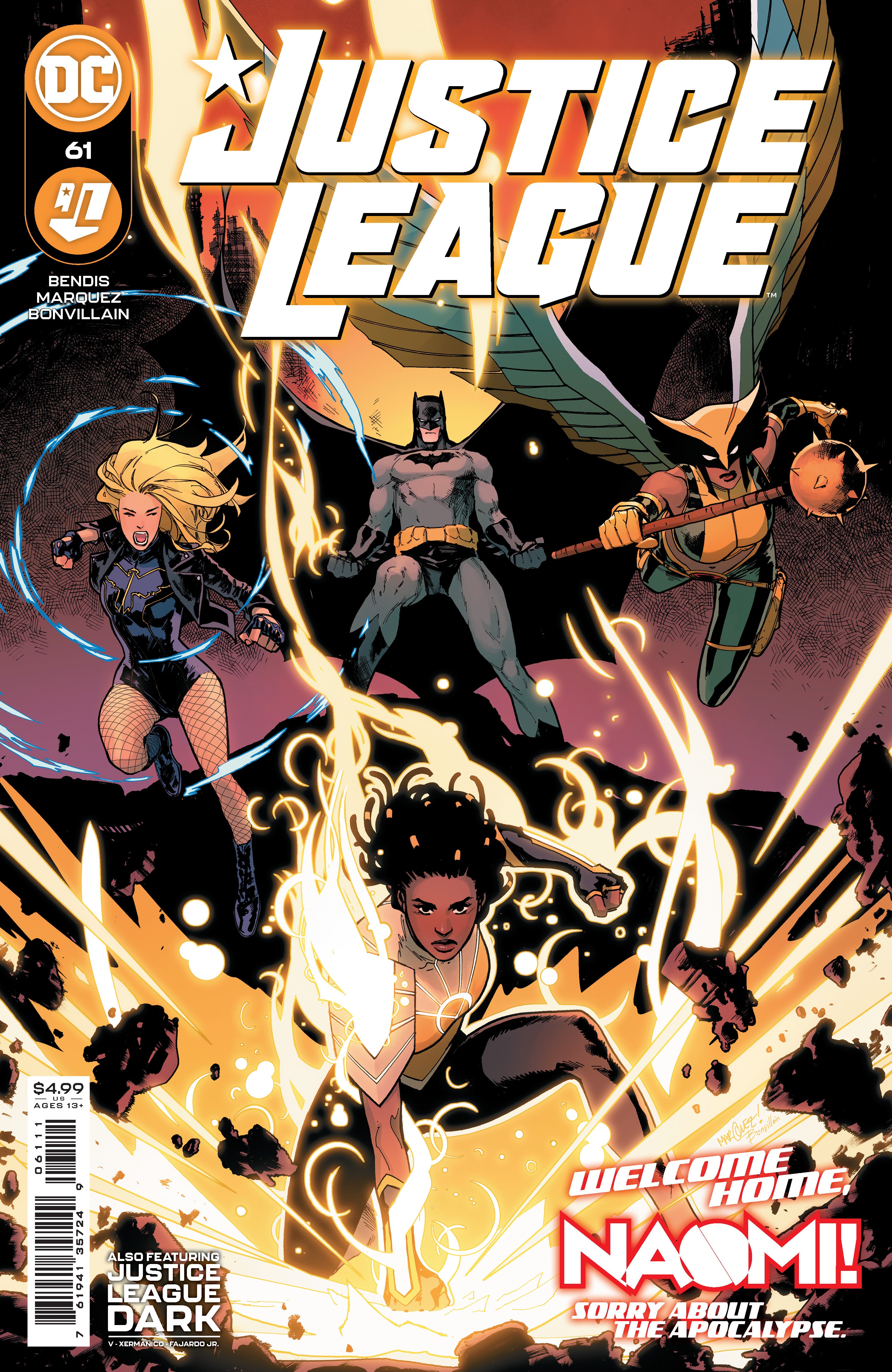 JUSTICE LEAGUE #61 CVR A DAVID MARQUEZ